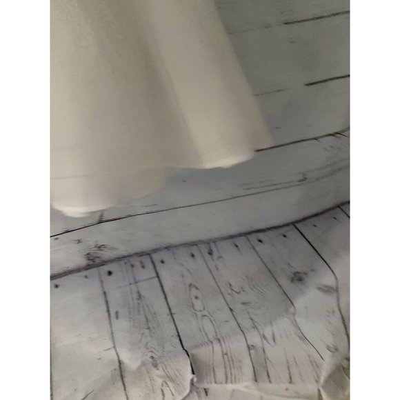 Girls Little Angels White Dress Sz 12 Communion Flower Girl Bridal Tulle Party - Picture 4 of 11